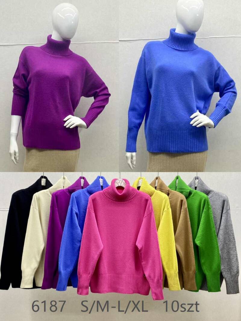 Swetry damskie Roz S/M-L/XL, Mix Kolor .Paczka 10 szt